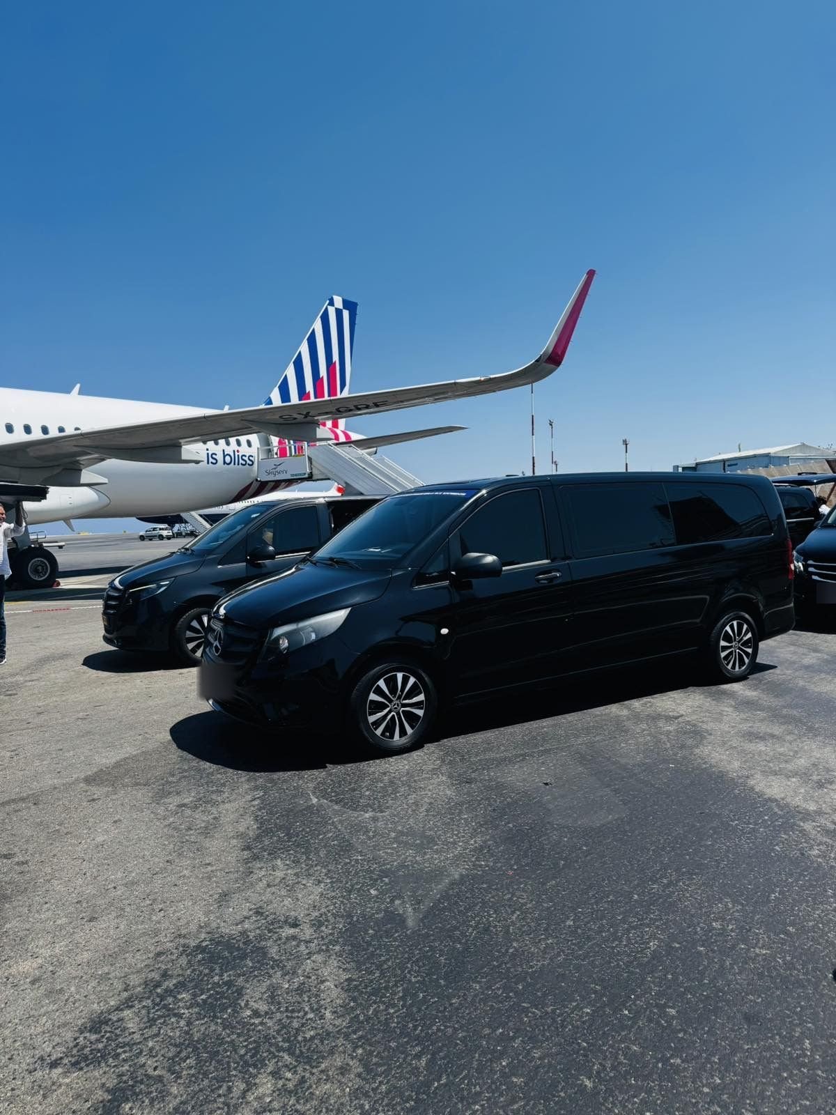 SVT Transfer Crete group transfer vehicles at Heraklion Airport